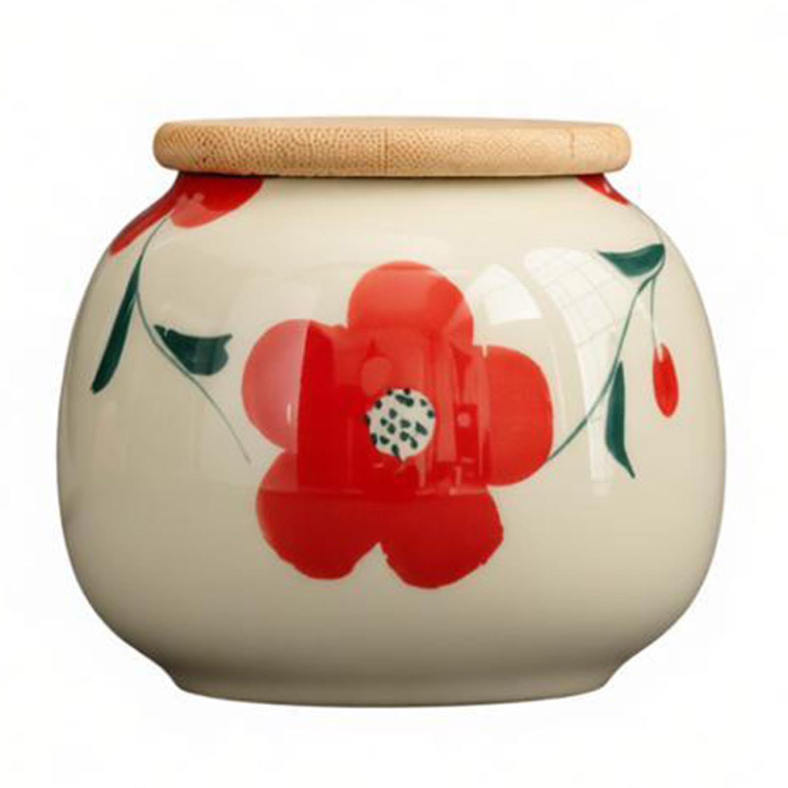 UpGBRF Airtight Ceramic Tea Canister Traditional Chinese Art Jar 250Ml Capacity,D