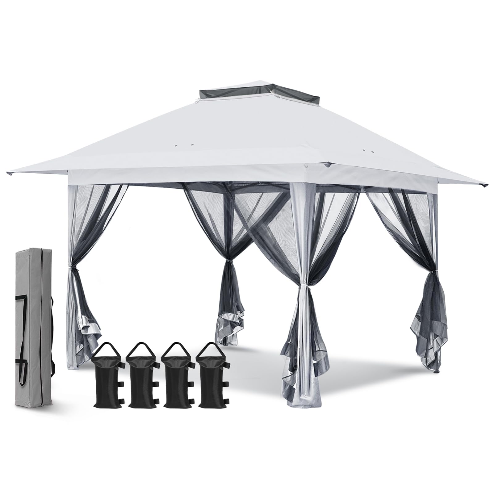 HIATUS 3点セット Amazon.com : EAGLE PEAK 13x13 Pop Up Gazebo with Mesh