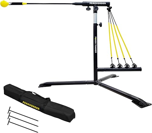 Equipo de entrenamiento de béisbol y sóftbol, entrenador de bateo suave de béisbol, entrenador de swing de béisbol con 4 bandas de potencia, mejora