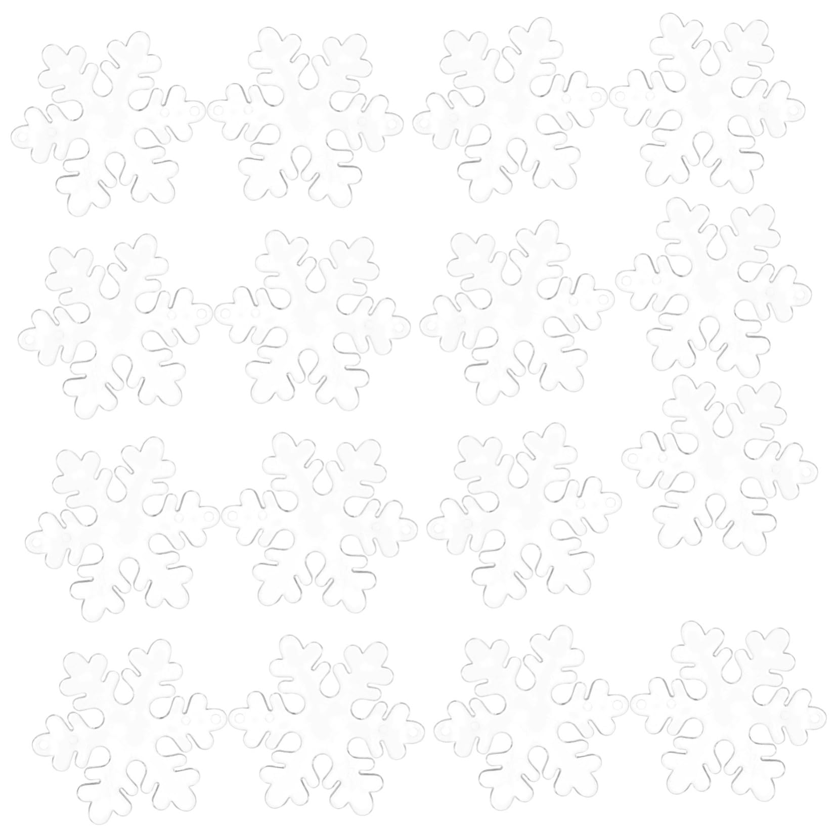 Alipis 500 Pièces Flocon De Neige Transparent Pendentifs d'arbre De Noël Décor De Flocon De Neige Suspendu De Noël Ornements Clairs De De e Ornement d'arbre De Acrylique