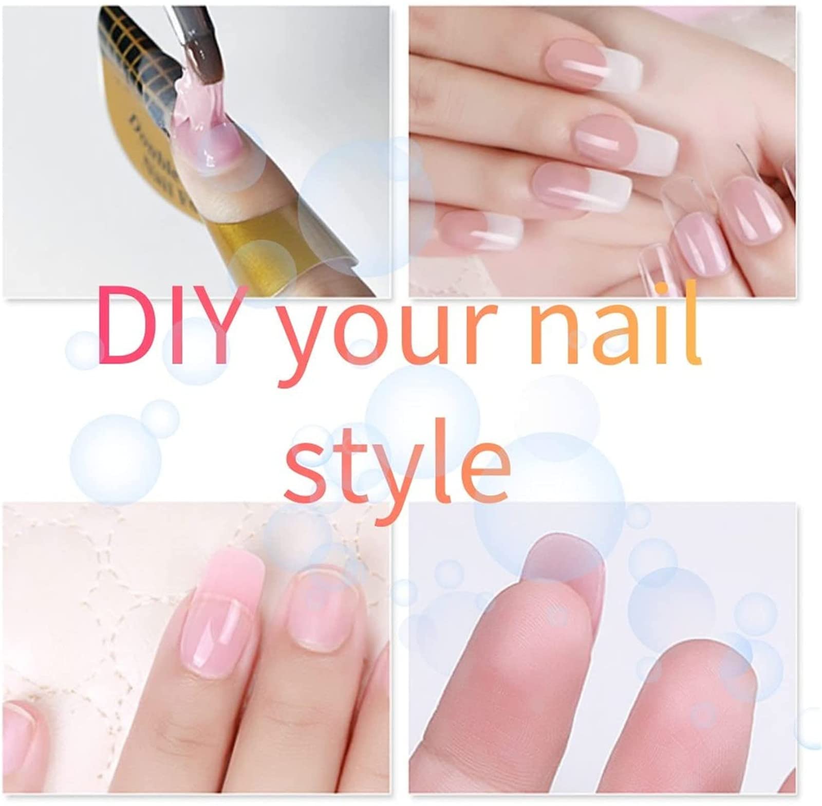 Bandeja de papel de manicura Oro, 200 Piezas, Plantilla para extensión de uñas UV Gel