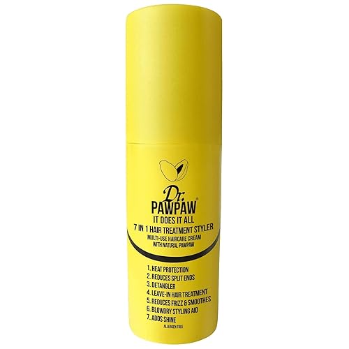 Dr. PawPaw It Does It All 7 en 1 - Spray de protección contra el calor libre de crueldad animal para el cabello, protección contra el calor ideal
