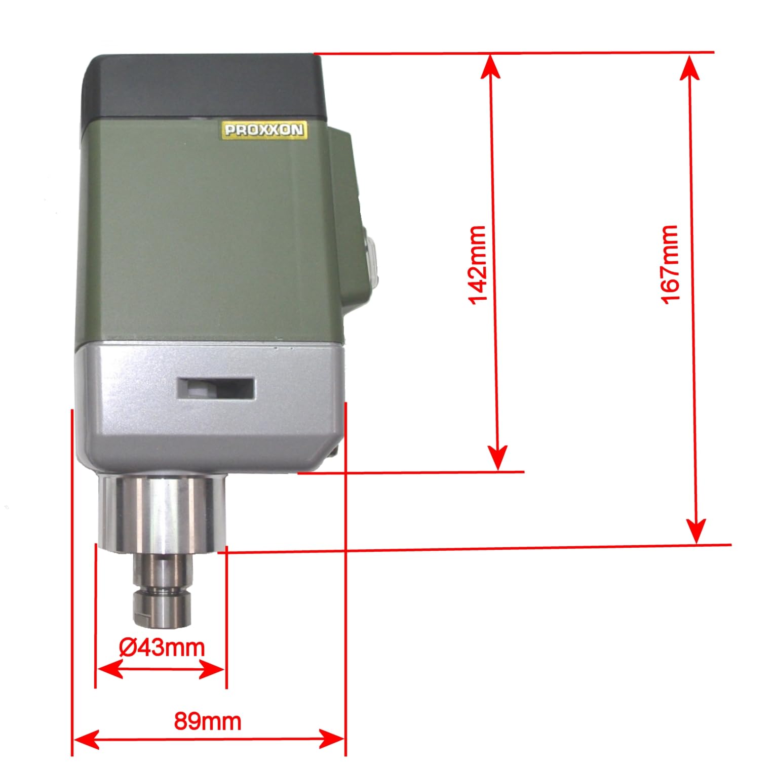 Proxxon 20200 Universal Frässpindel UF/E mit digitaler Anzeige 10.000 - 30.000/min Anschlußspannung 230 Volt