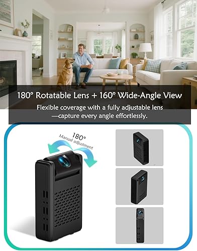 Miniatura 7 de Cámaras ocultas, cámara inalámbrica para niñera, mini cámara con almacenamiento gratuito en la nube, detección de movimiento, grabación WiFifuera de