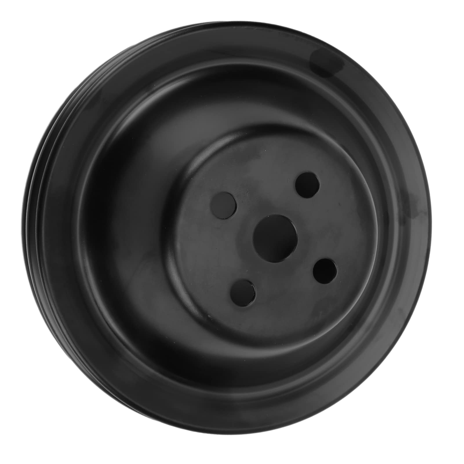Krótkie koło pasowe do pompy wodnej, podwójny rowek, zamiennik metalu o wysokiej wytrzymałości do silnika SBC 262 327 400 i SMALL Block V8 GEN I, czarne