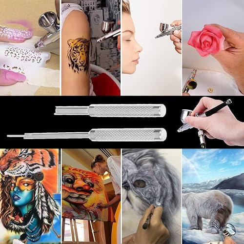 Miniatura 7 de JJLFresheners Herramienta de reparación de repuesto de tornillo de tuerca o válvula de embalaje de aguja, accesorios de aerógrafo para pistola de