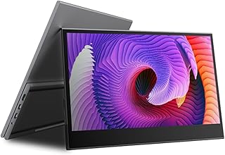 Portable Monitor 15.6'' 1080P Portable Monitor FHD HDR IPS Gaming Monitor with USB-C HDMI Computer Display for Laptop PC PS4 Xbox Phone for Home, Office