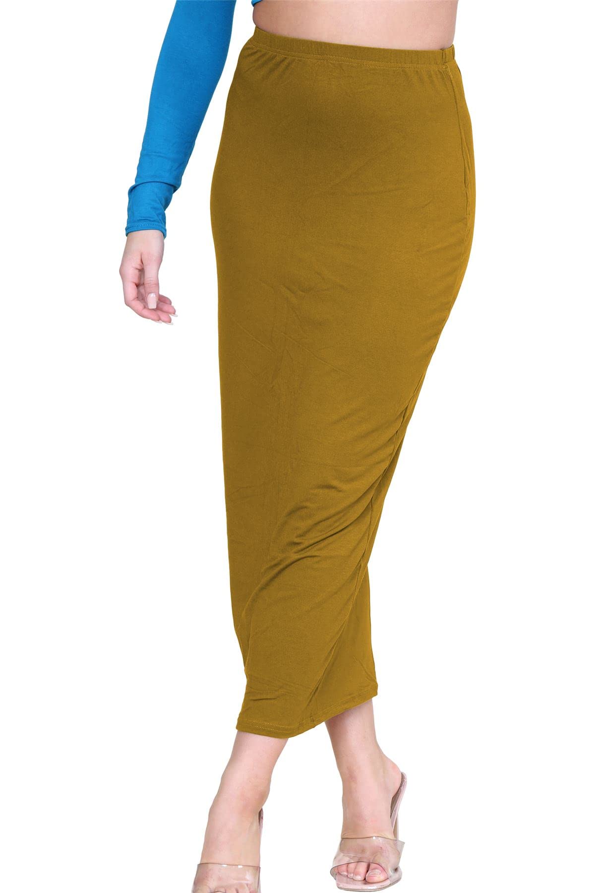 Hamishkane Women's Camel Hamishkane® Skirts Elasticated Waist, Casual Summer Midaxi Skirts Uk, Plain Bodycon Tube Maxi Skirts, Soft Jersey, Midi Skirt Long Pencil Skirt