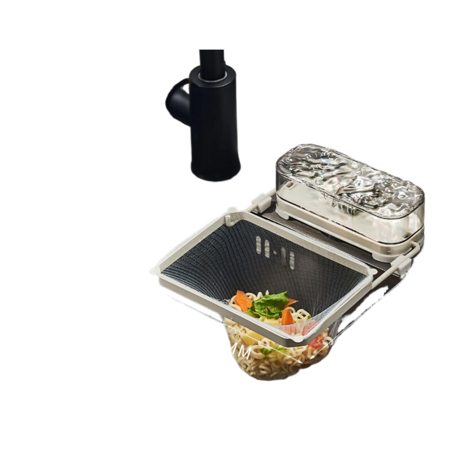 Pvfrtgyhu One Color 水槽 Under Sink Organizer And Storage,过滤挂袋厨房水槽 过滤网 Mesh Strainers, Mesh With Durable,残渣沥水网筛水池剩菜剩饭厨余垃圾-【透明白银】 波纹水槽 过滤架 过滤网 50只