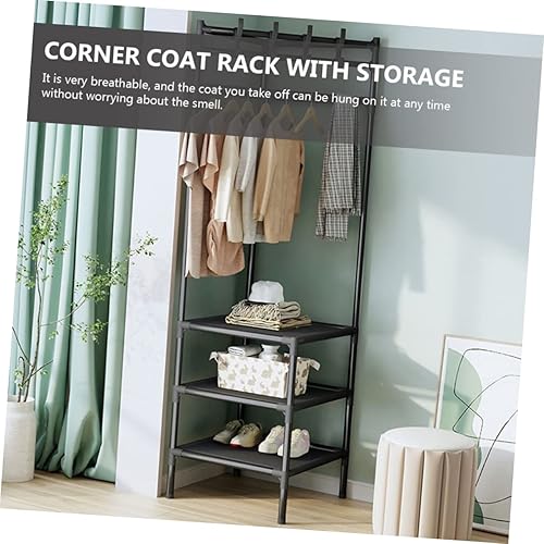 Miniatura 5 de Perchero de metal para ropa, estante de secado, estante de almacenamiento, colgador pequeño, colgador de pared para ropa, estante de almacenamiento