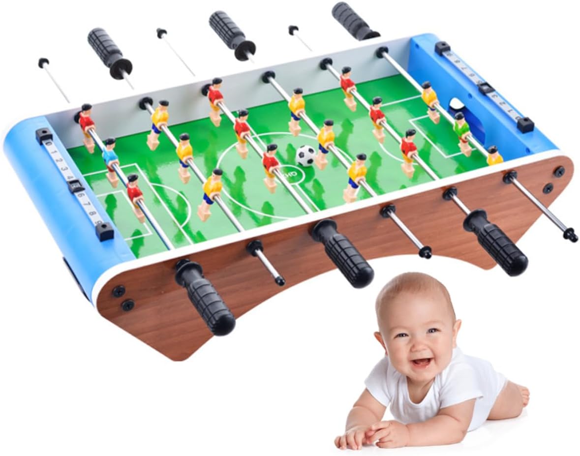 KICHOUSE Foosball Table Game 6-Shot Desktop Football Boys and Girls Adults Interactive Compact for Room