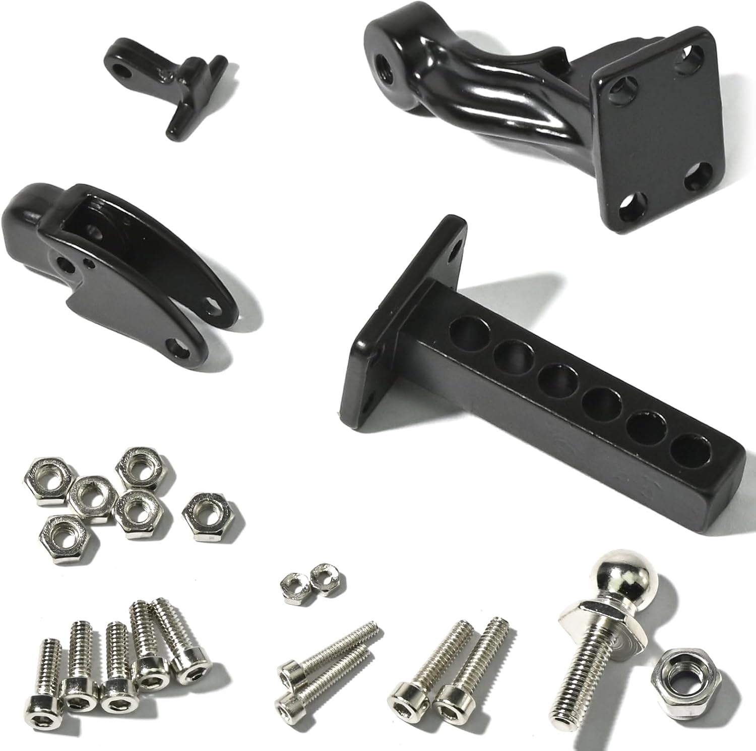 1/10 Scale Metal Tow Hitch Receiver for Traxxas TRX4 Axial SCX10 90046 RC Crawler Truck, Off-Road Recovery Hook Accessory 1/10 Crawler Tool Hook