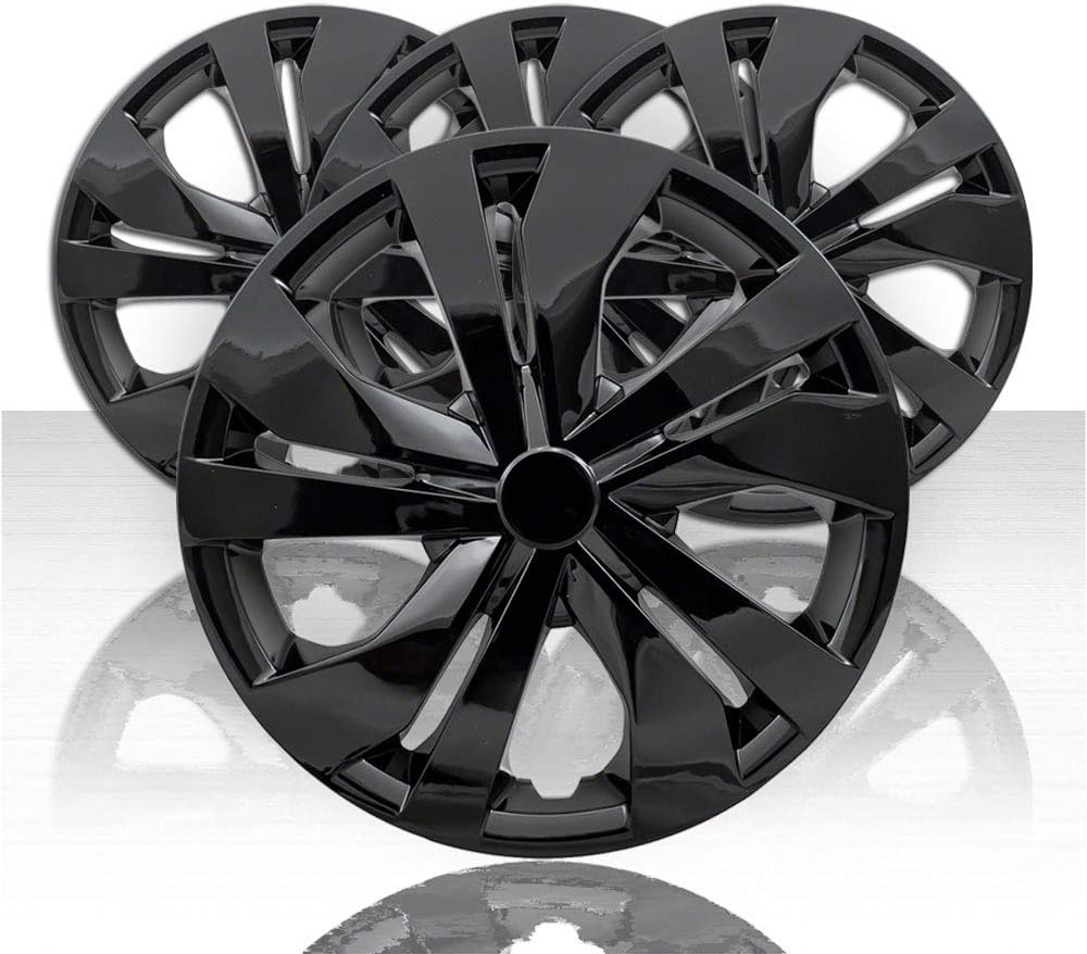 Auto Reflections 4pc 15" 5 Double Spoke Wheel Covers for Nissan Versa Sedan/S 2020-2025 - Gloss Black