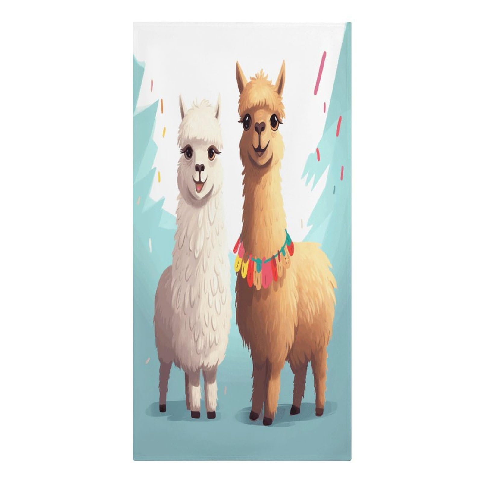 FekiLoot Llama Alpaca Beach Towels Super Absorbent Bath Towel Oversized Microfiber Towel Soft Beach Blanket Fashon Quick Dry Travel Towels for Beach Bathroom Pool Adult 30" X 61"