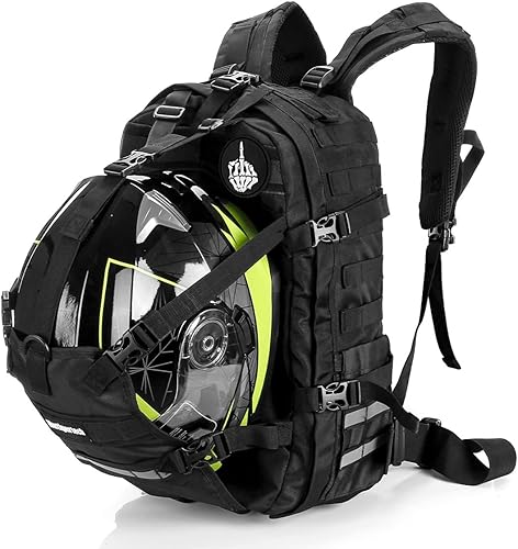 Miniatura 9 de Mochila para casco para motocicleta, ciclismo, soporte impermeable de gran capacidad, bolsa de almacenamiento para casco, mochila de senderismo