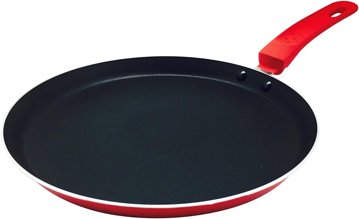 Crepe Pan by Ricovero Cookware- Double Nonstick Pancake Pan – Healthy Cooking - Ergonomic Handle - Uniform Heat Distribution - Non Toxic Lead Free - Dishwasher Safe