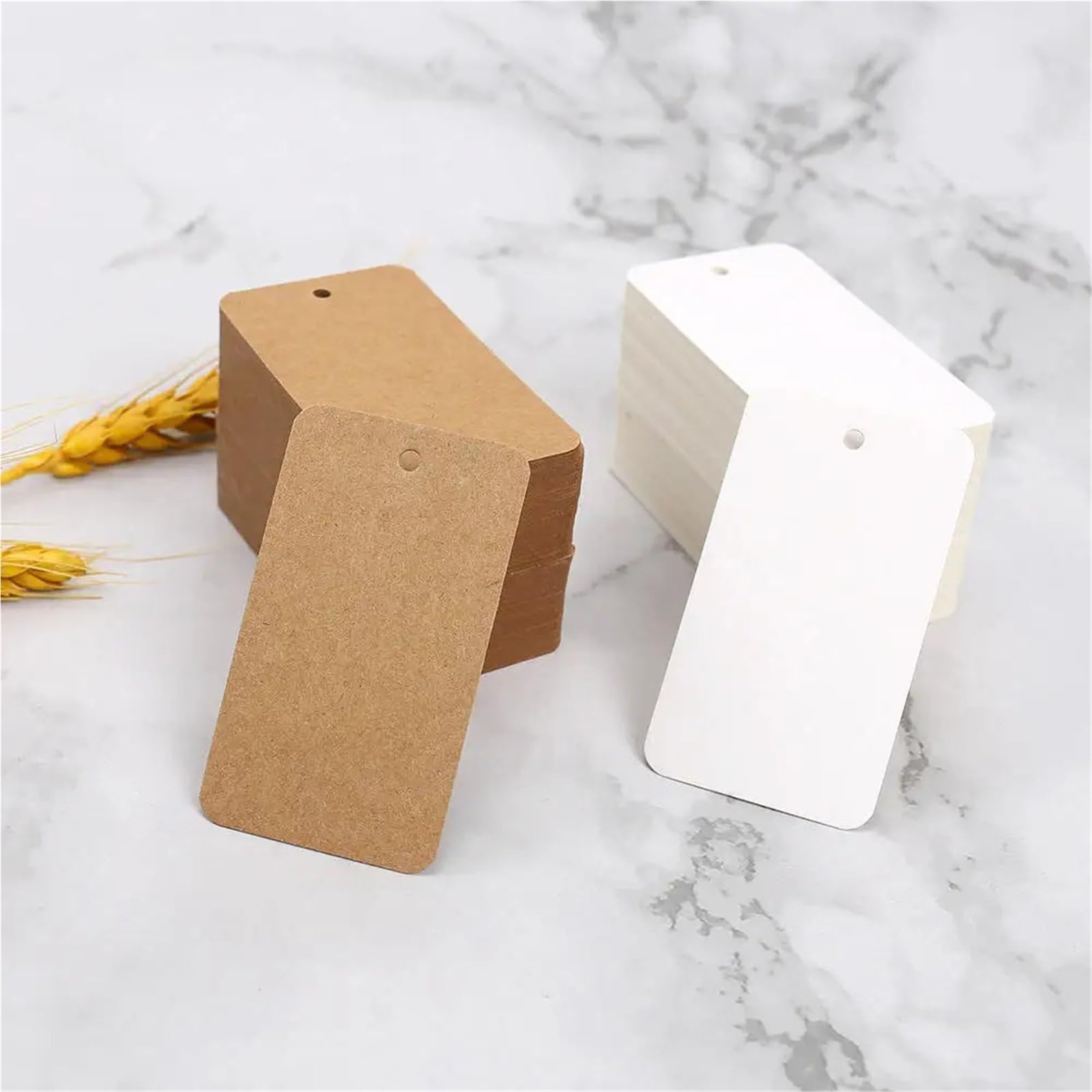 Adesivo adesivo in carta Kraft da 500 pezzi 4 * 7 cm con angoli arrotondati, utilizzato for etichette di abbigliamento, imballaggi for dolci, prodotti Per Regali