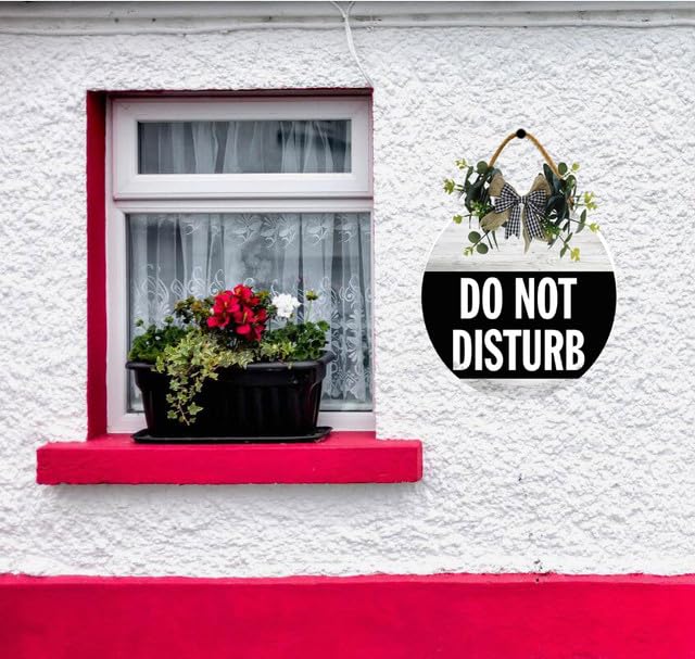 Uptell Letrero de madera rústica de 12 pulgadas con texto en inglés "Do Not Disturb", letrero elegante de no solicitar para puerta delantera, hogar, puerta de despedida