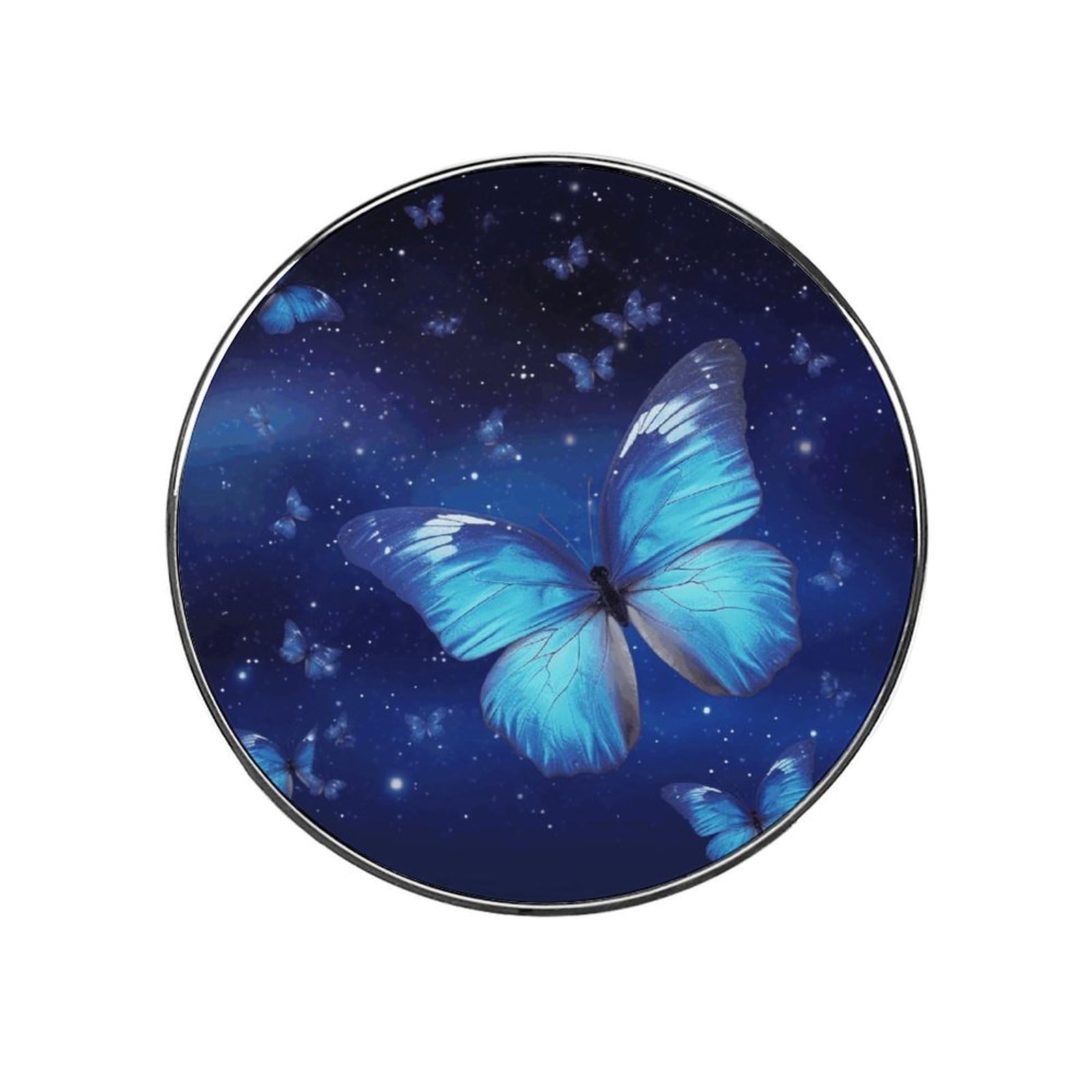 Blue Starry Butterfly Magnetic Refrigerator Sticker Glass Strong Fridge Sticker Cute Refrigerator Magnets for Kitchen Office Whiteboard Cabinet Decorative Magnets for Gift