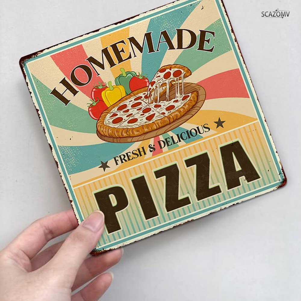 SUPERDANT Zelfgemaakte Pizza Metalen Borden Fastfood Tinnen Bord Keuken