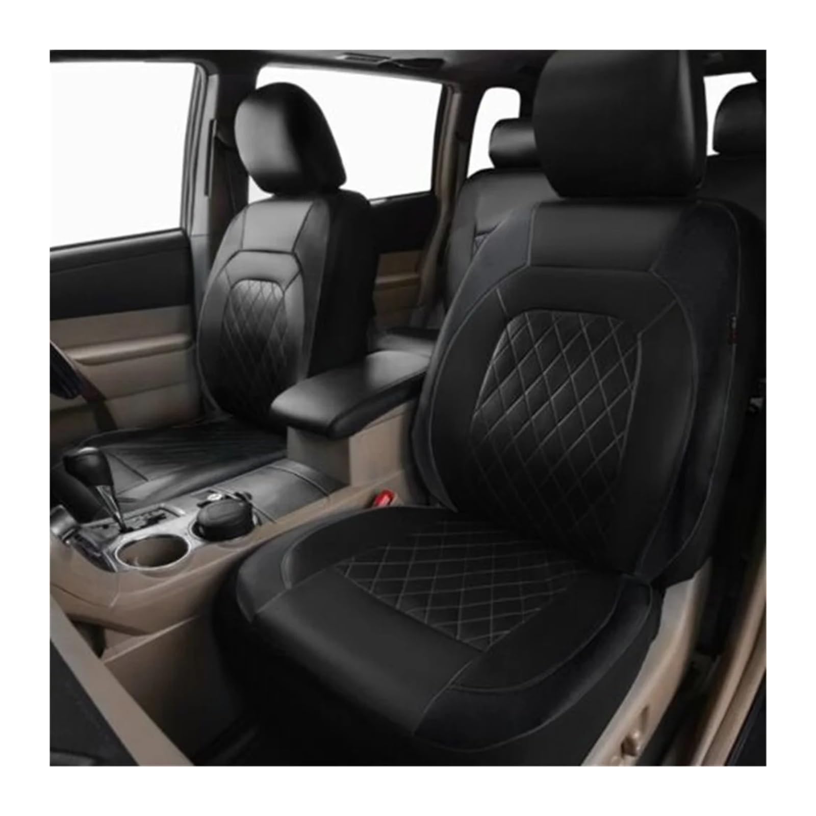 9 Teile/Satz Auto Sitz Abdeckung PU Leder Komplette Set Voll Umgeben Sitz Schutz Abdeckung Universelle wasserdichte Sitz Abdeckung Auto Innen(5 Seats)