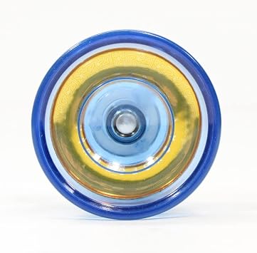 D6 - Polycarbonate Responsive Yo-Yo, Beginner Friendly (Blue & Gold Cap)
