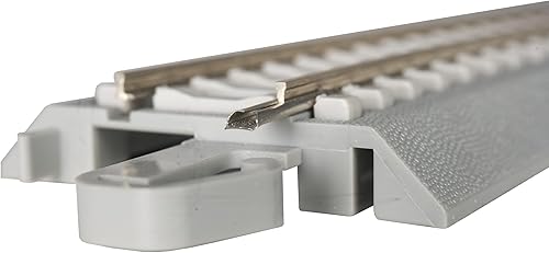 Miniatura 2 de Bachmann Trains - E-Z Track - Pista de plata de níquel con lazos de hormigón en plataforma gris - Pista curva de radio de 22 pulgadas (4tarjeta) -
