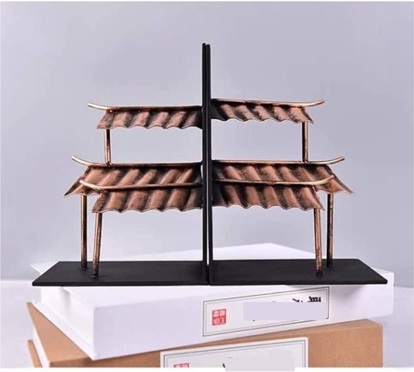 Fermalibri per scaffale Reggilibri In Metallo Per Impieghi Gravosi Scrivania Da Ufficio Supporto Per Libri Regalo Creativo Per L'home Office Scaffale per libri ( Color : Brass , Size : 13*10*18cm )