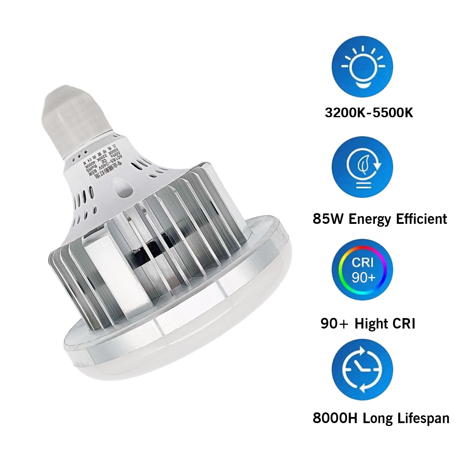 Andoer Studio fotografico Luce Illuminazione Telecomando 85W 3000K-6500K Fotografia Luce Risparmio Energetico Regolabile E27 Base per Studio Home Warehouse Office Hotel