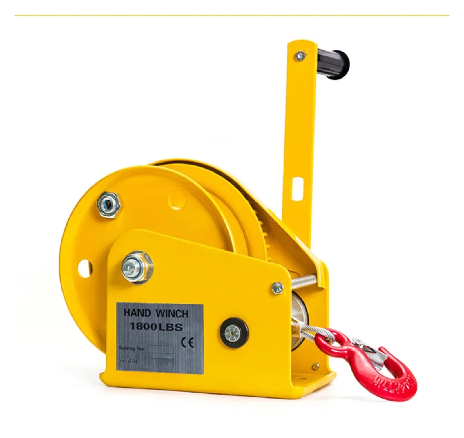 Automatische Handwinde mit 2600 Pfund Tragkraft – 5 m Handseilzug für Traktoren, Boote, Anhänger und LKWs – Selbstverriegelnde Winde für einfaches Heben und Sichern