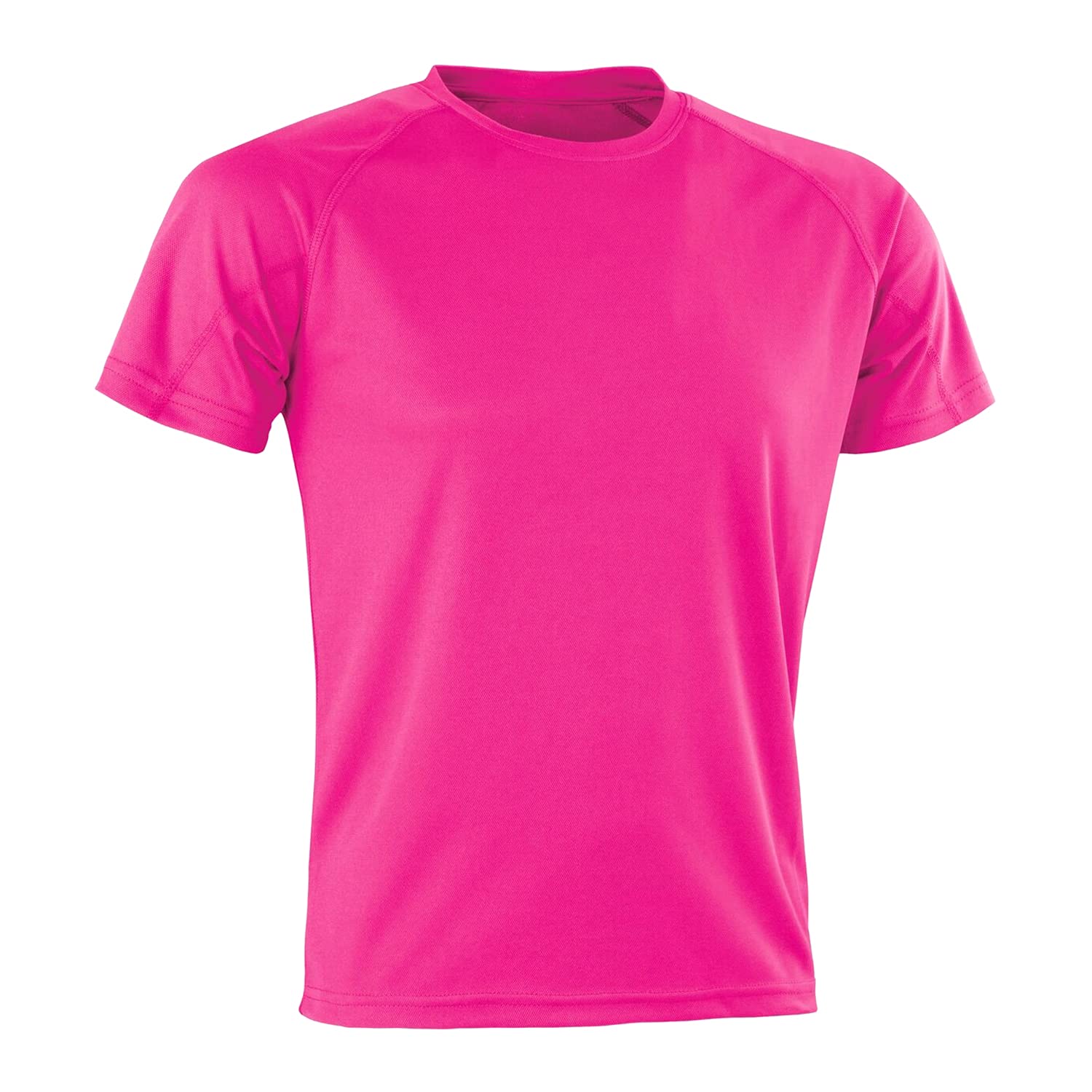Spiro Men's Flo Pink Aircool T-Shirt ) (Flo Pink) Extra Small