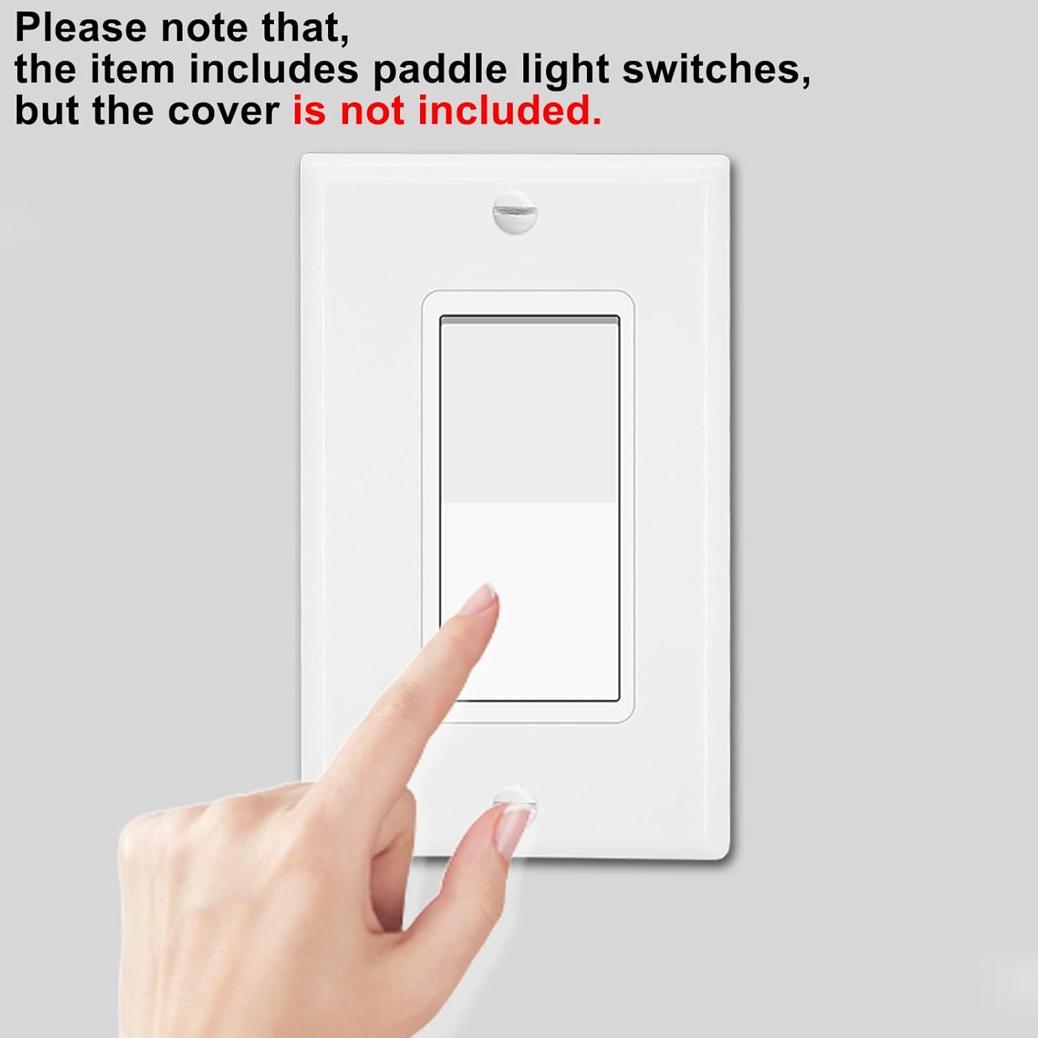 Light Switch,Greencycle 15 Amp Single Pole Light Switch White 24Pack,SP Rocker Paddle Light Switch,120V-277V AC,On/Off Wall Switch,Residential/Commercial Grade,Home & Office,UL Listed