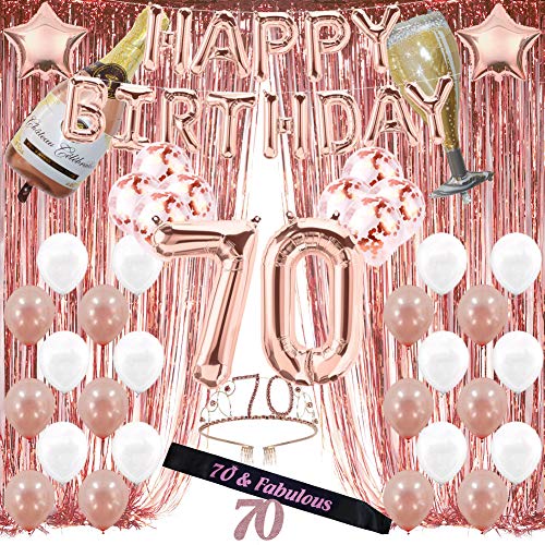 70th birthday decorations for woman
