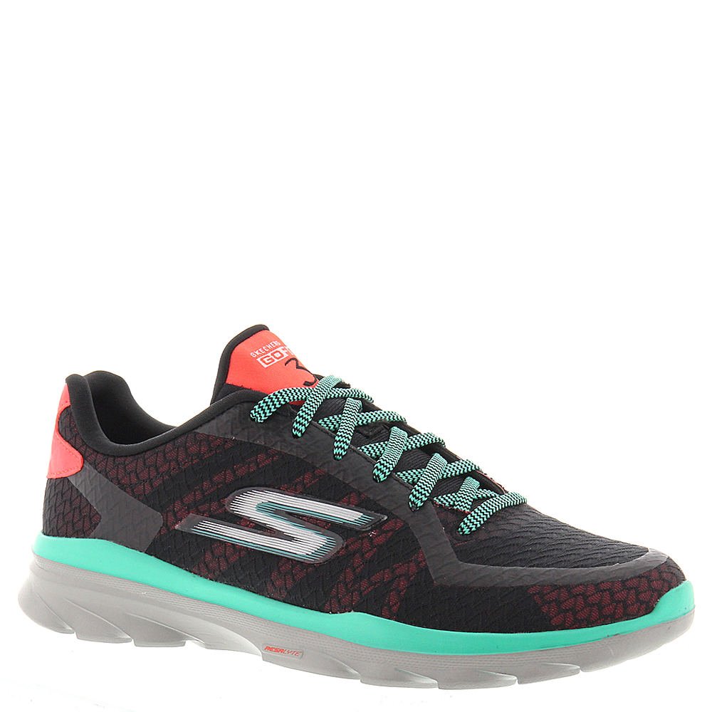 Skechers Womens GO Fit 3, Black/Aqua, 8 B
