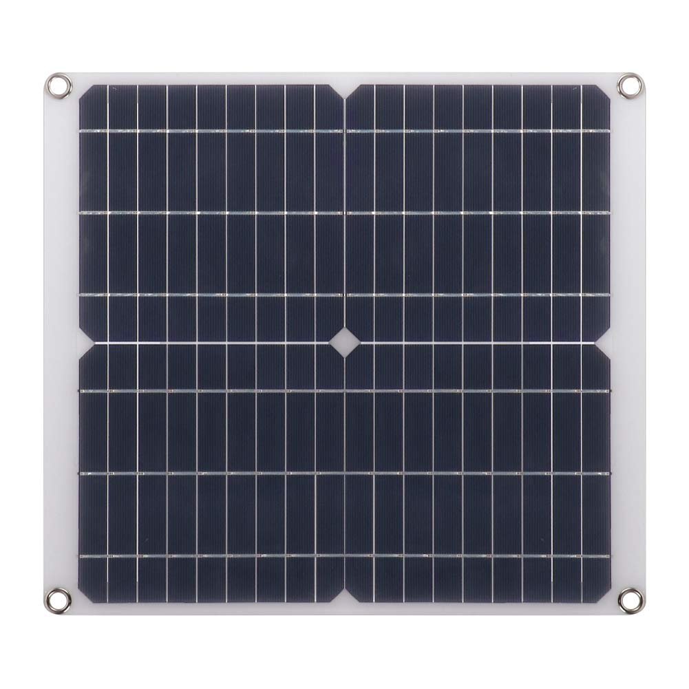 Garosa Cargador de Panel Solar Panel Solar Portátil con Puertos USB Duales Diseño de Clip de Silicio Monocristalino de Carga Liviano para Acampar, Caminar, Viajar