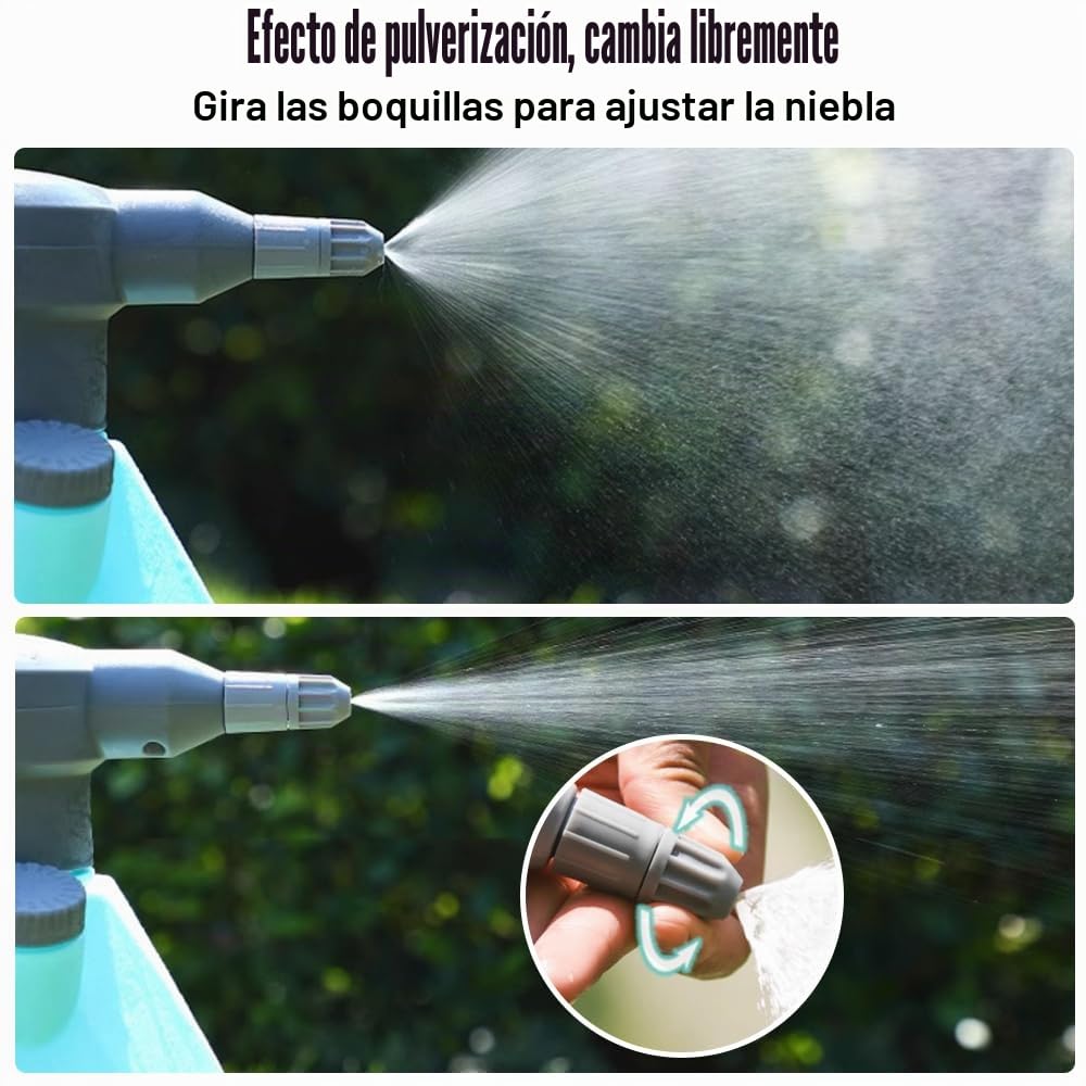 OBEST Pulverizador de presión recargable, pulverizador de plantas eléctrico, pulverizador de jardín portátil con boquilla ajustable, para cuidado de plantas, limpieza del coche y trabajos de