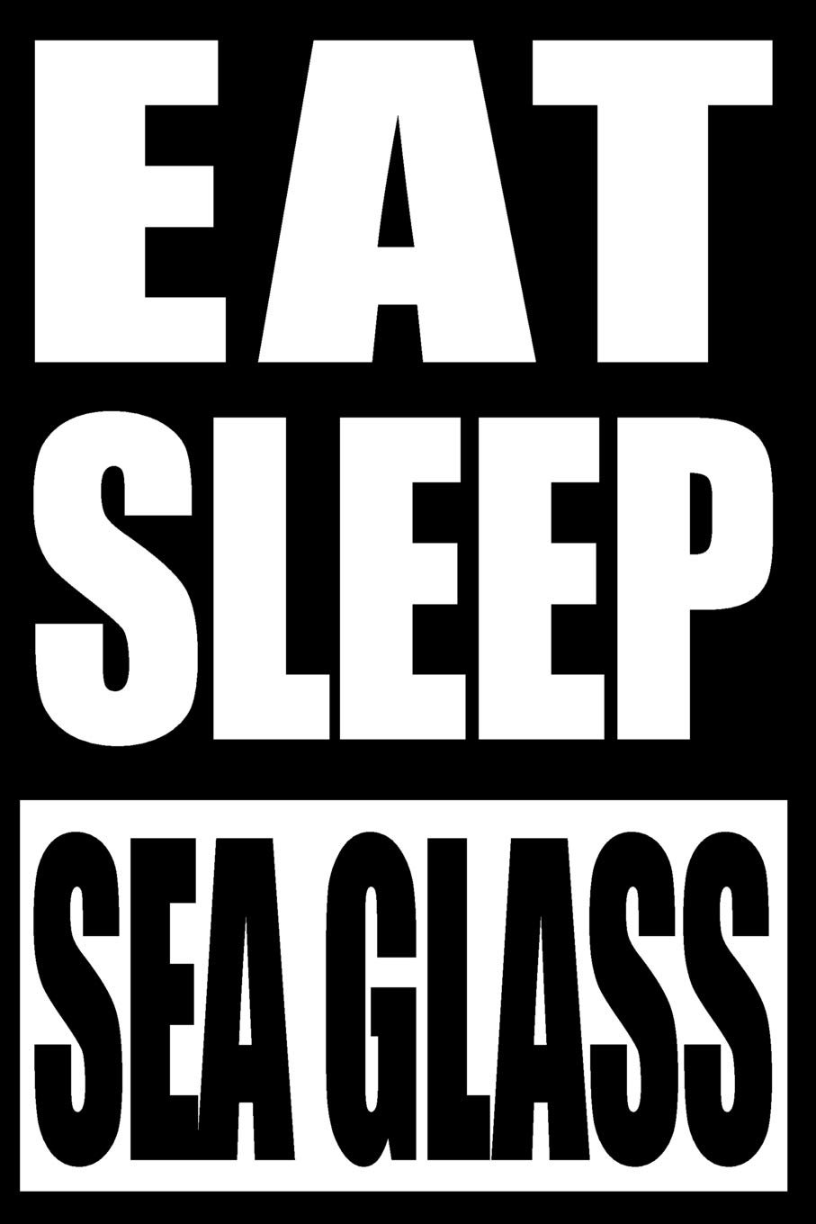 Eat Sleep Sea Glass | Gift Notebook for Sea Glass Collectors, Blank Lined Journal