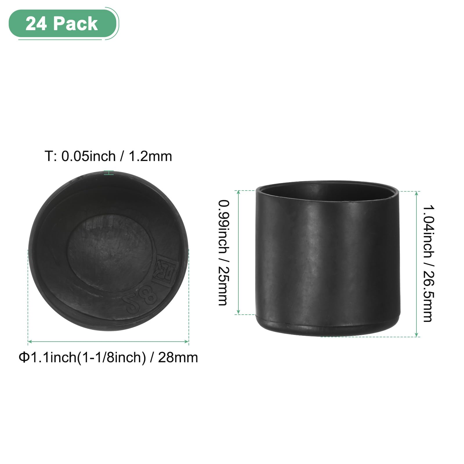 M METERXITY 24-Pack Chair Leg Caps - Image 3