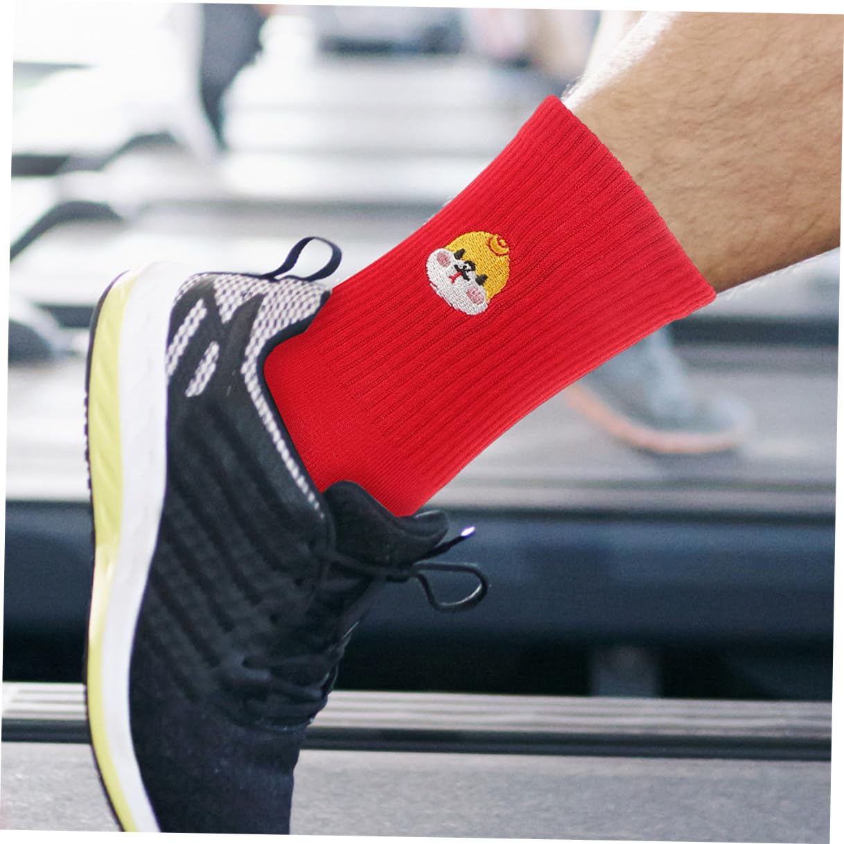 Ipetboom 2paires Chaussettes Brodées de Serpents pour Nouvel An Chinois Coton Doux Unisexes Pours Fêtes Vie Quotidienne