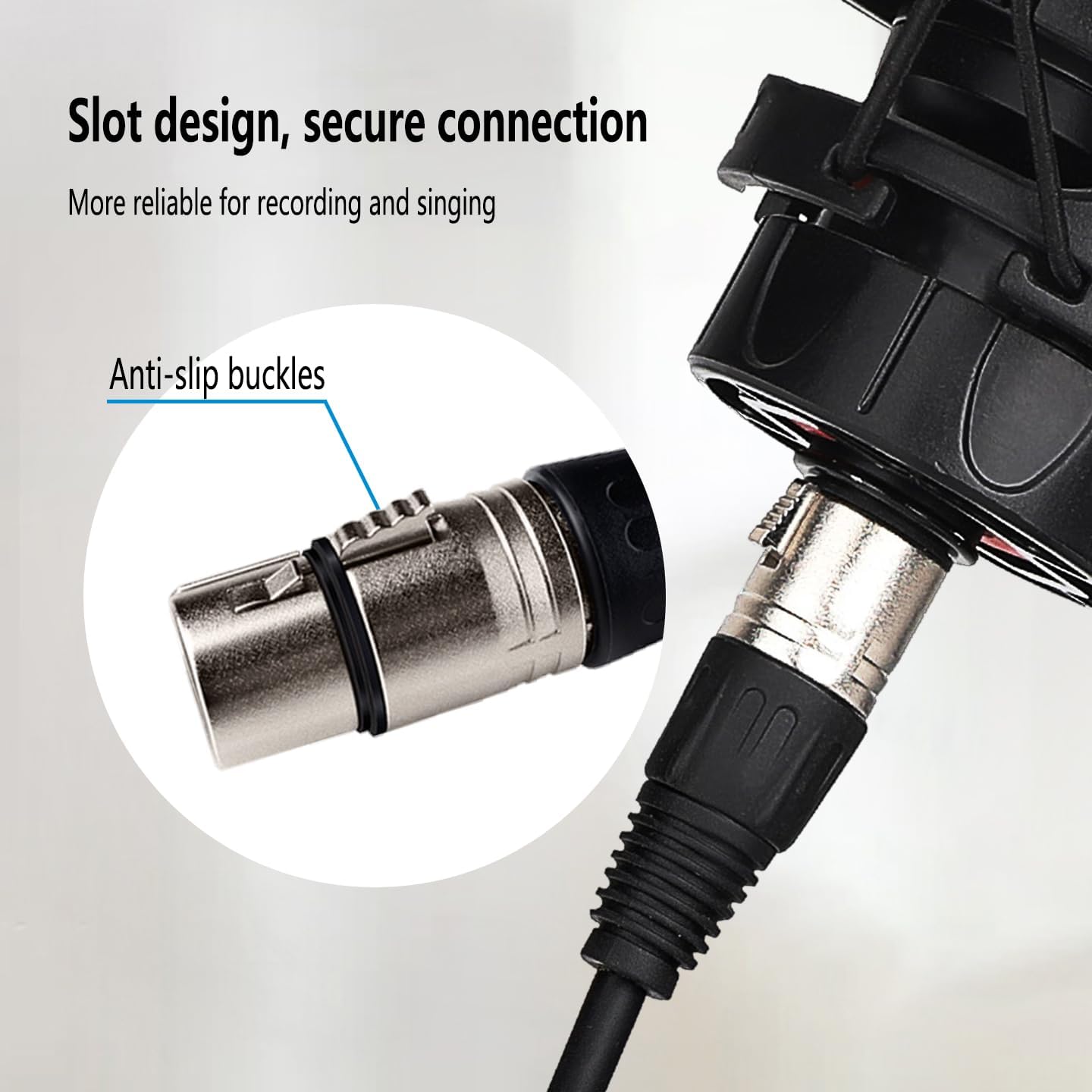 Cavo microfono XLR a 5 pin, cavo connettore XLR a 5 pin, cavo audio per microfono da XLR maschio a femmina, cavo per microfono e interfaccia audio, compatibile con tutti i microfoni a tubo (2