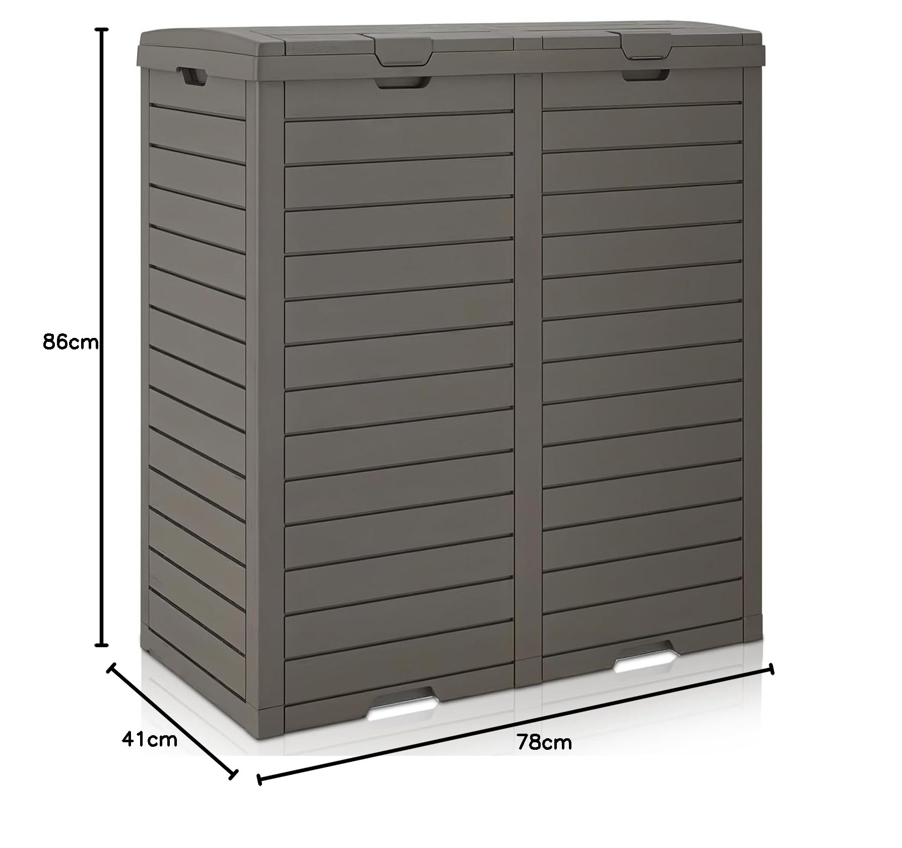 Große Aufbewahrungsbox für den Außenbereich mit abschließbarem Deckel – wetterbeständiges Harz oder Polypropylen – 118 l bis 880 l – wasserdichte Deckbox für Terrasse, Garten, Garage
