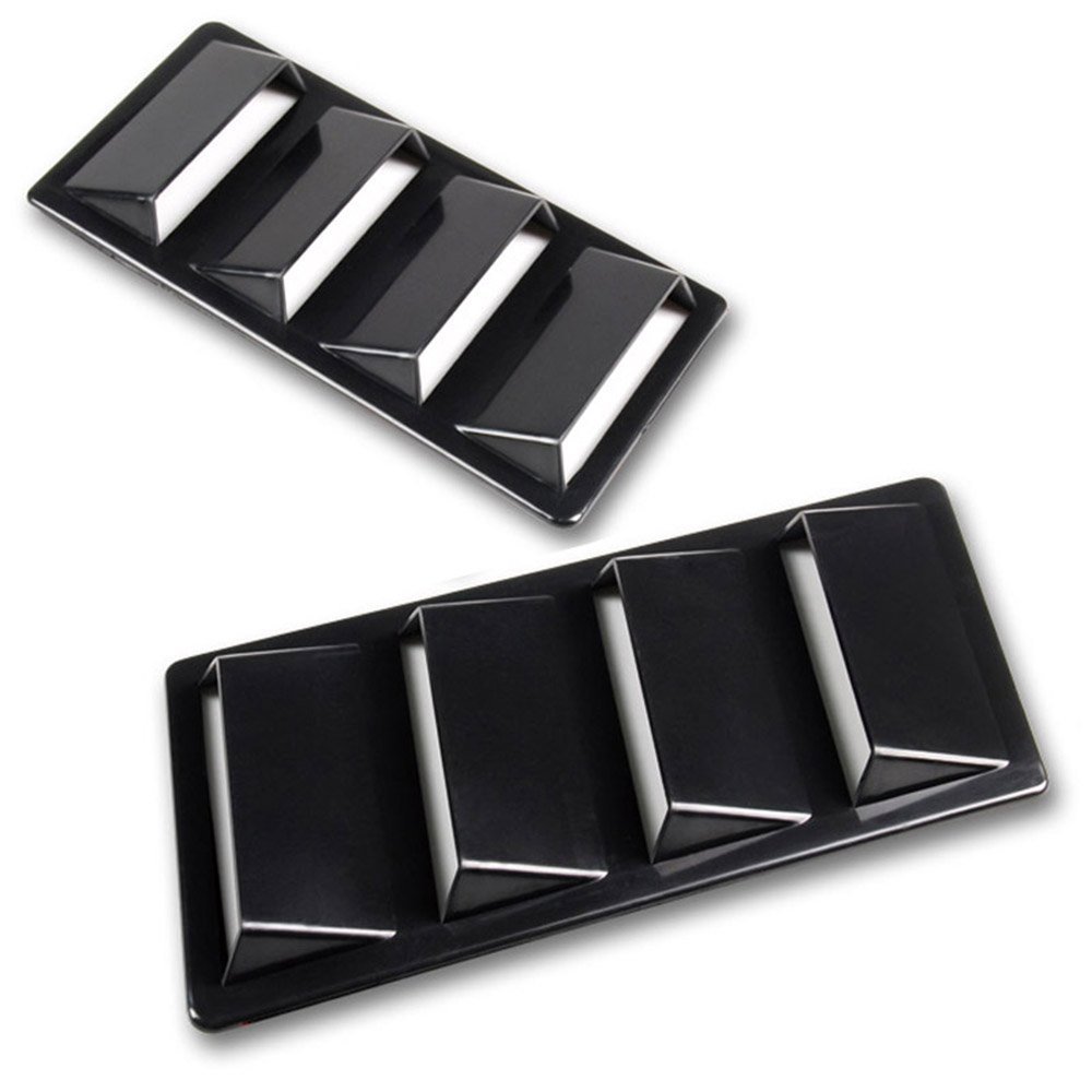 Buy 2x Euro Style Custom Black Air Flow Intake Turbo Hood Side