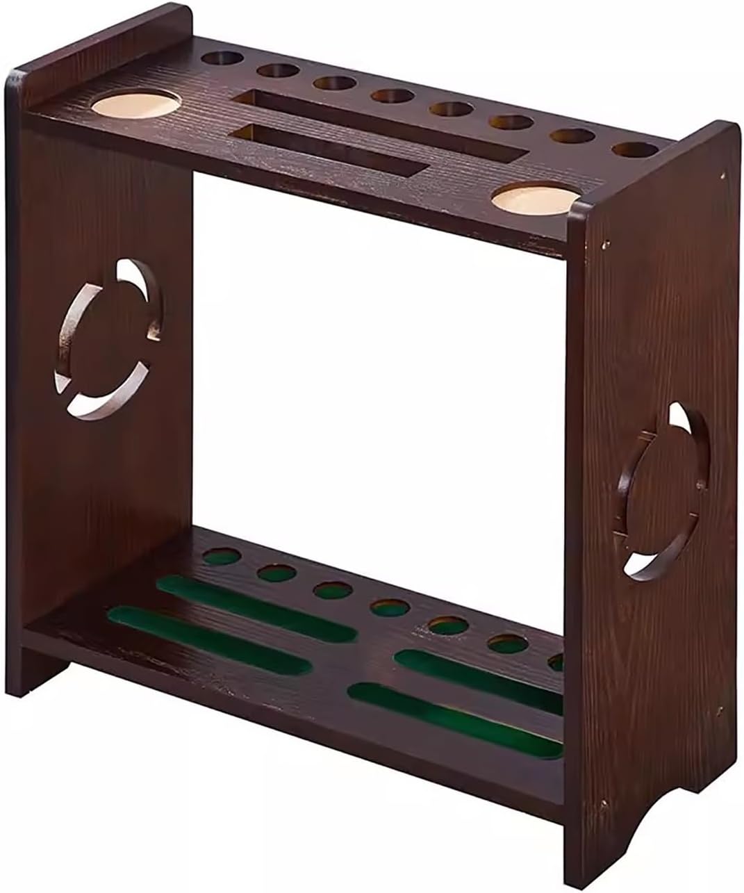 Solid Wood Floor Standing Pool Stick Holder, Box-Type Cue Rack for 8 Billiard Sticks, Durable Billiards Accessories for Pool Table Organization