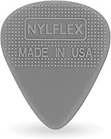 D'Addario Accessories Palhetas de guitarra Nylflex - palhetas de guitarra de nylon com aderência - Ótimo para sons elétricos vintage e dedilhar acústico - pacote com 10, pesado (1,00 mm)