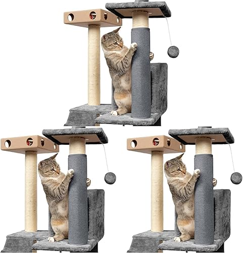 Furhaven Funda para poste rascador envolvente para gatos de interior, se adapta a postes de hasta 3.5 pulgadas de diámetro, duradera y menos