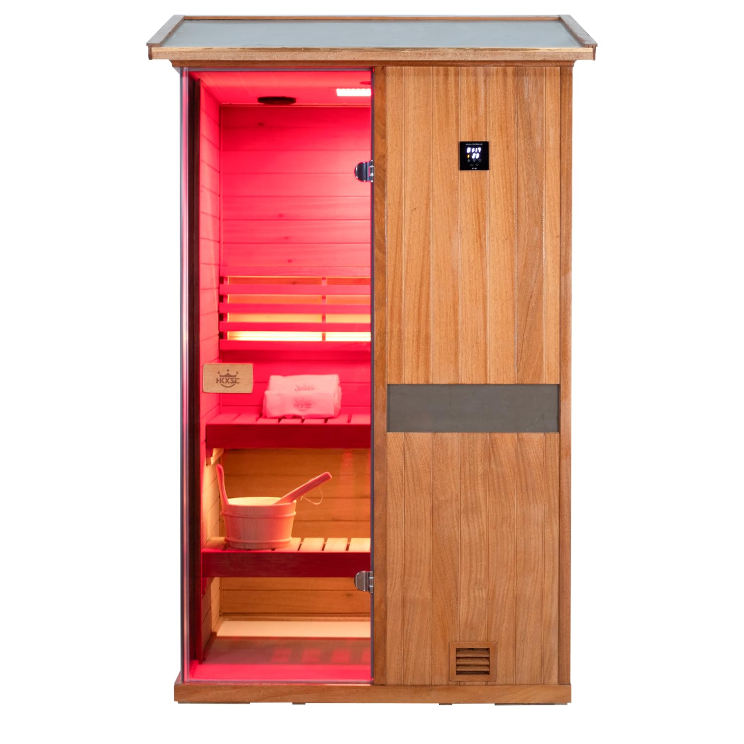 Amazon.com : HKXSC Outdoor Sauna 1 Person, African Mahogany Wood
