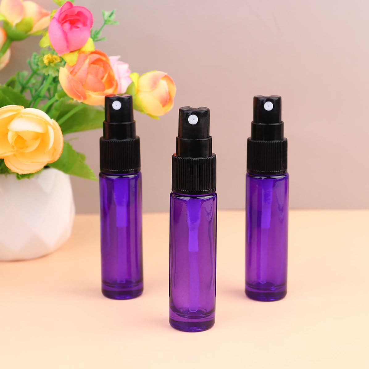 20 Stück 10ml Violette Glas Sprühflasche für Parfüm und Öle