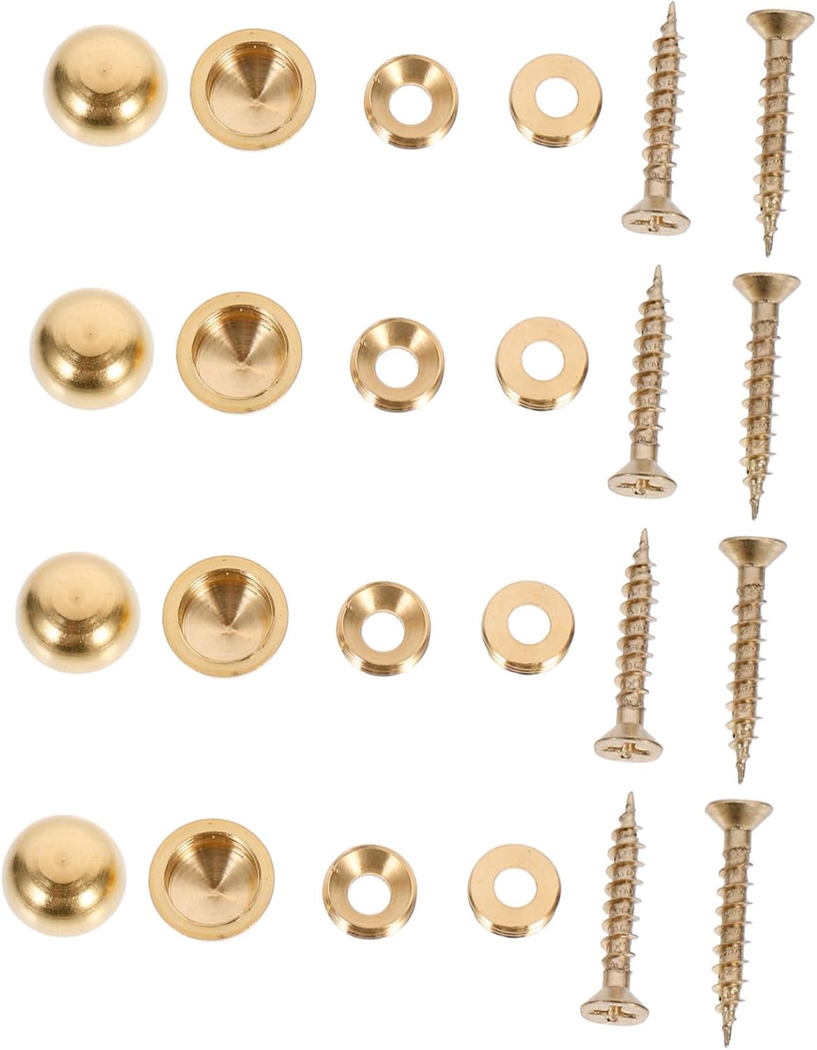16pcs Thicken Copper Mirror Nails Decorative Screw Caps for Signs Easy to Install Polished Finish for Indoor and Outdoor Advertising