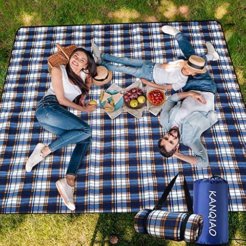 Picnic Blanket Waterproof Picnic Blanket 200 x 200 cm Large Picnic Blanket Picnic Mat with 3 Layers Material,Outdoor Picnic Blankets Beach Blanket for Picnic,Beach,Camping - Larger & Thicker (ZQH) Cover
