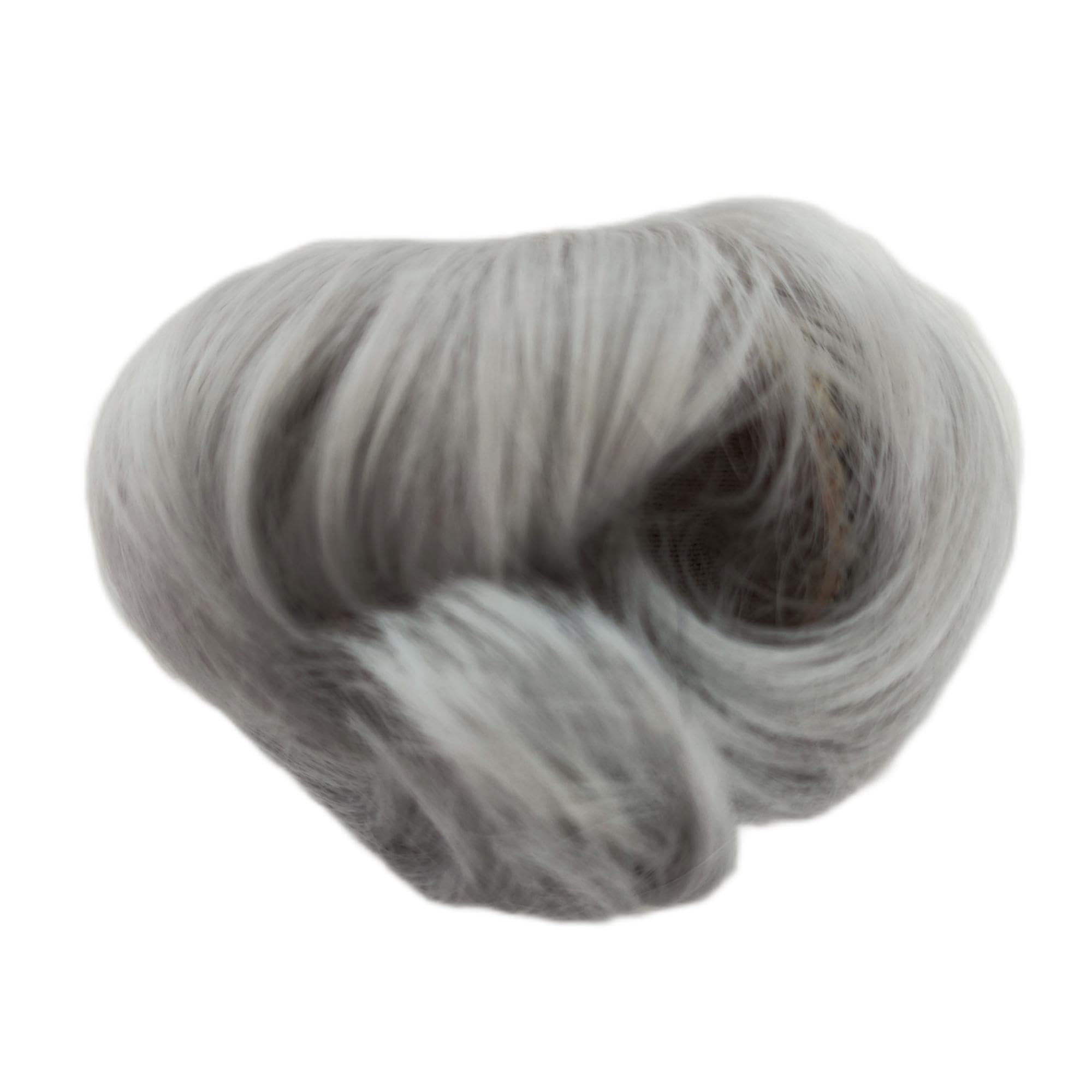 1/3 1/4 1/6 1/8 bjd sd Doll Wig Short Black Hair high Temperature Fiber Antique Wolf Tail Styling Blank Hair Set (Light Gray, 1/6)